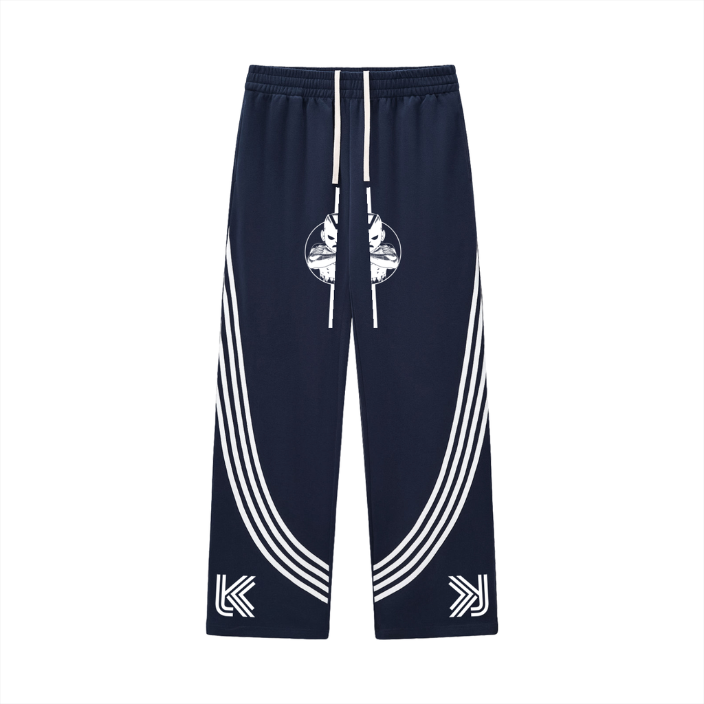 Curved Stripe Straight Sweatpants