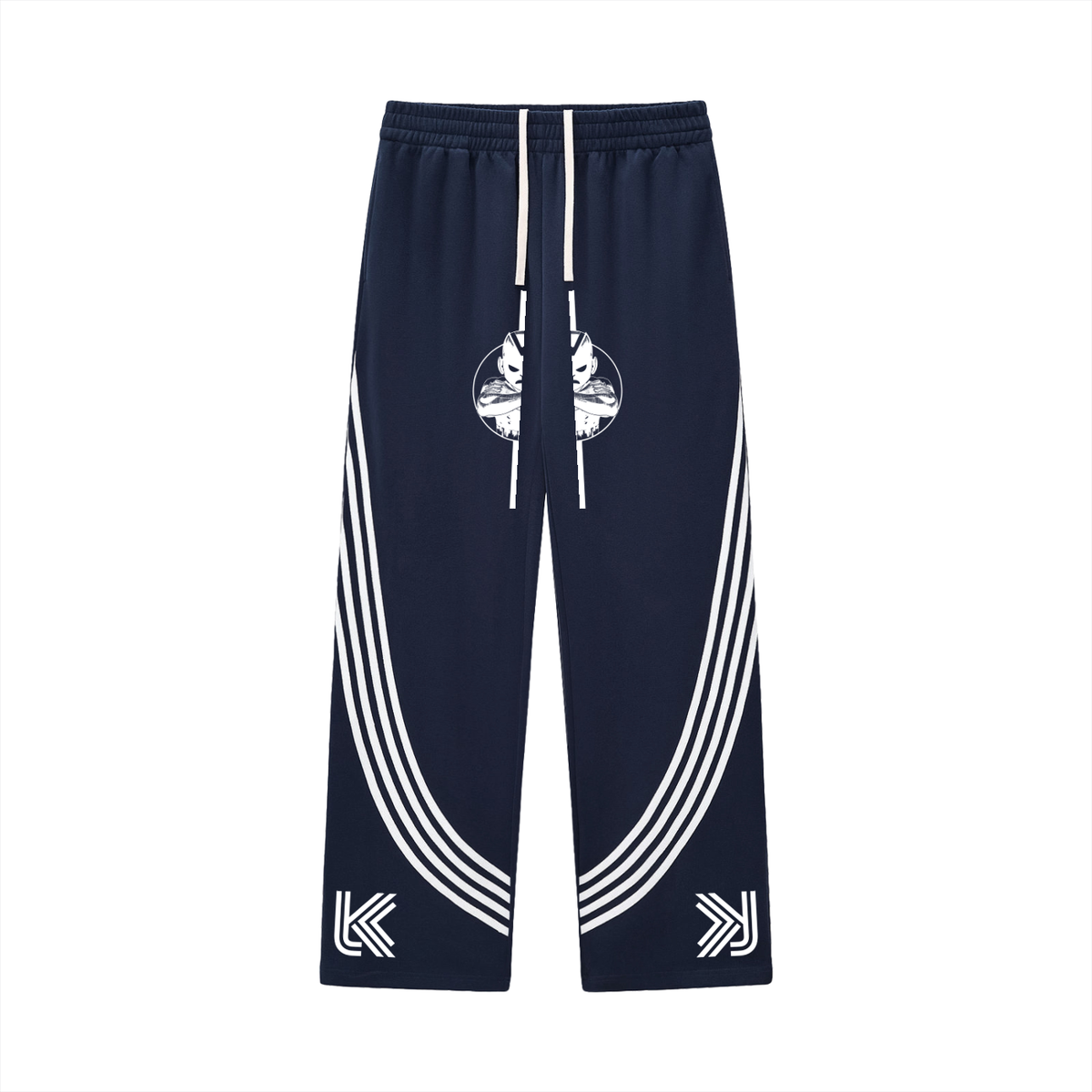Curved Stripe Straight Sweatpants
