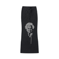 Dyed Washed Drawstring Maxi Skirt