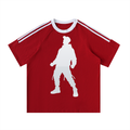 Contrast Tape Crewneck Cotton T-Shirt