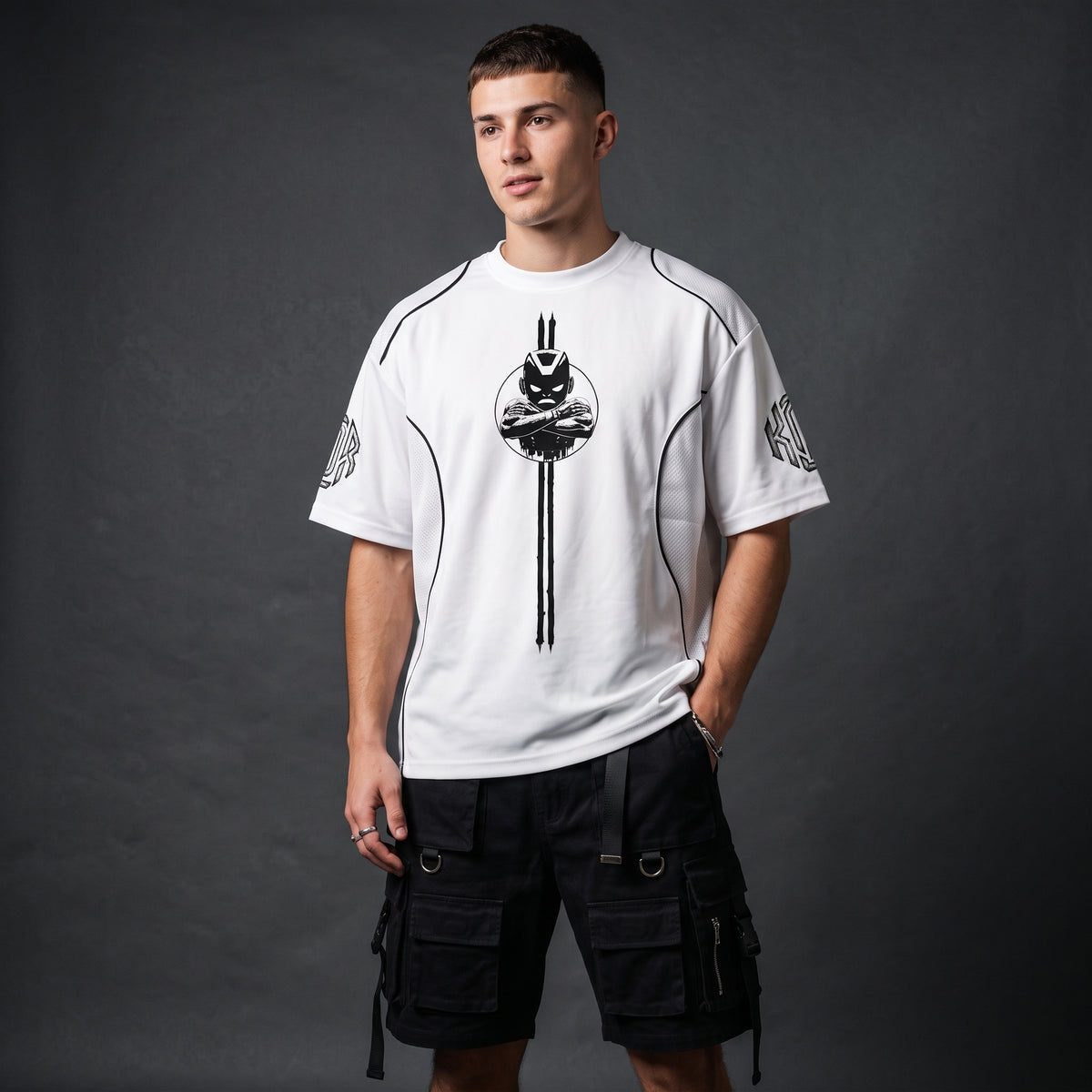 Contrast Piped Panel T-Shirt