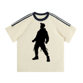 Contrast Tape Crewneck Cotton T-Shirt