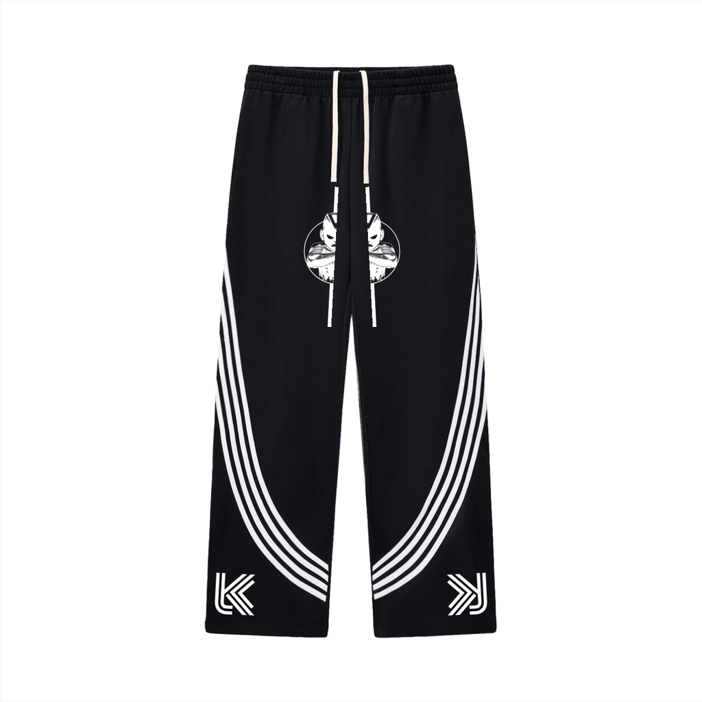Curved Stripe Straight Sweatpants