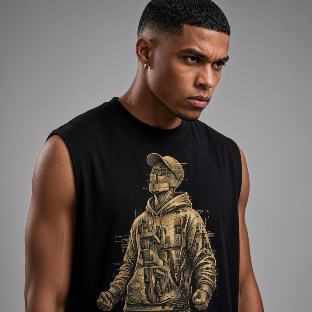 T-shirt sans manche gold