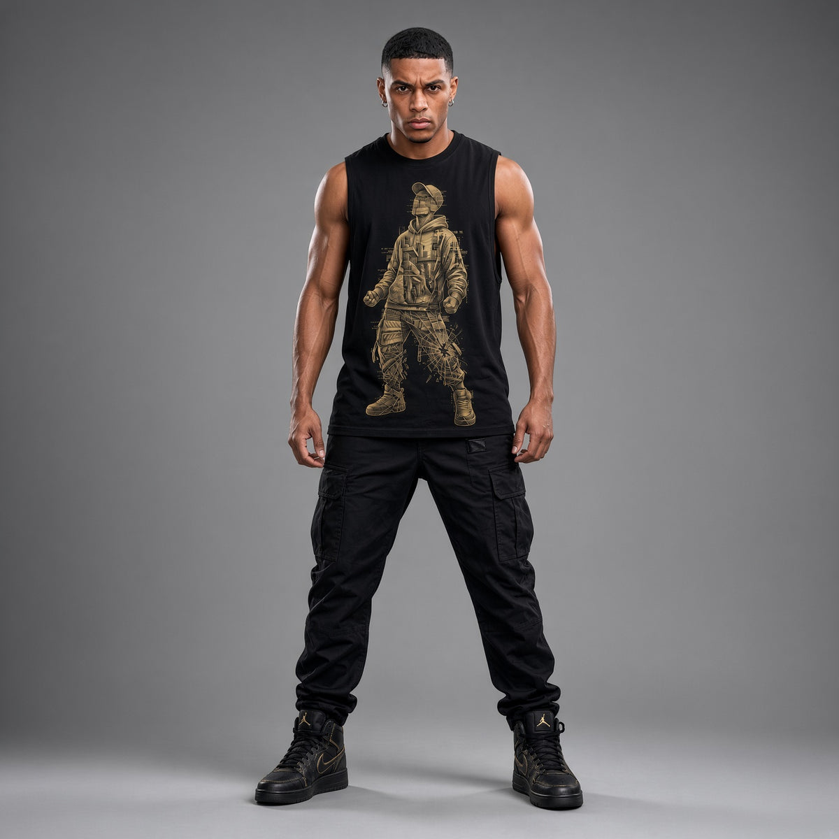 T-shirt sans manche gold